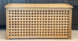 lot 141 image: Decorative Wooden Lattice Storage Chest