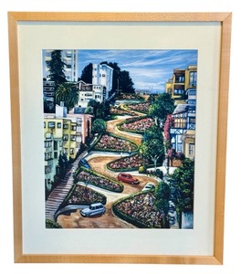lot 145 image: LL - Framed Artwork of Lombard Street San Francisco