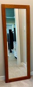 lot 150 image: Full-Length Mirror with Wood Frame