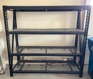 lot 213 image: 4-Tier Heavy Duty Metal Shelving Unit