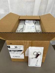 lot 8 image: MSRP $400 1 Case (100 Each) NEW Medline DYNJ07254A Suture Removal Tray  Sterile, Ready-to-Use, Disposable Kits Expiration 1126 - open box