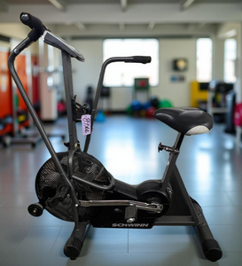 lot 4 image: Schwinn Airdyne Physical Therapy Exercise Bike  Classic Dual-Action Handlebars for Full-Body Workout  Adjustable Seat  Supports Up To 300 lbs  Good Condition