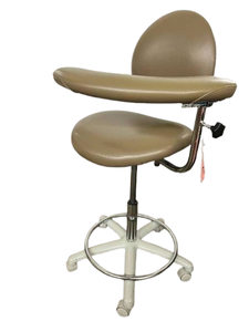 lot 6 image: MSRP $1000 Galaxy Surgical Dental Medical Chair Stool  Adjustable Height with 360° Swivel Base With Foot Ring  Excellent Condition