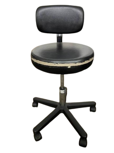 lot 7 image: Midmark Ritter 273-001-232 Adjustable Height Backrest Pneumatic Physician Stool - In Great Condition - Minor Dents From Stacking Stools - These will come out as it rests