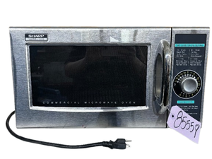 lot 42 image: Sharp R-21LCFS Commercial Microwave  1000W Power, Stainless Steel Exterior  Great Condition