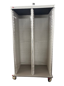 lot 57 image: MetroStarsys Tambour Door Stationary Catheter Storage Cabinet  Microban Antimicrobial Protection, FullExtension Catheter Slides  Great Condition