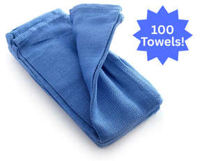 lot 77 image: 1 Case (100 count) NEW MediChoice ORT04B Single-Use Sterile O.R. Towels - Blue