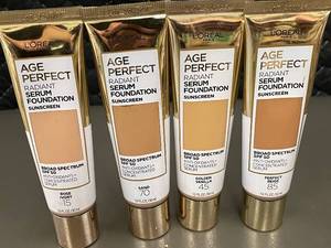 lot 2 image: LOreal Age Perfect Radiant Serum Foundation Set of 4
