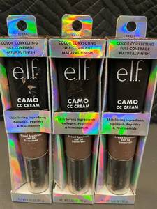 lot 6 image: Set of 3 e.l.f. Camo CC Creams Rich 660 N with Broad Spectrum SPF 30