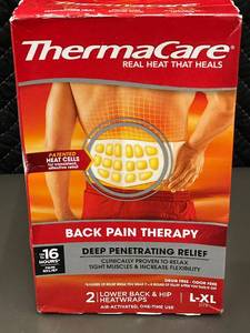 lot 20 image: ThermaCare Lower Back & Hip Heatwraps L-XL 2 Pack