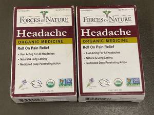 lot 22 image: Forces of Nature Headache Roll-On Pain Relief - Set of 2