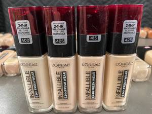 lot 26 image: Set of 4 LOreal Infallible 24HR Fresh Wear Foundations