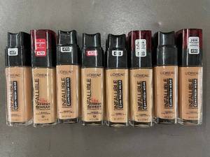 lot 32 image: Set of 8 LOreal Infallible 24HR Fresh Wear Foundations Assorted Shades