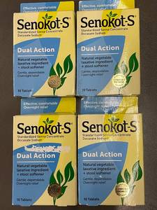 lot 36 image: Set of 4 Senokot-S Dual Action Laxative 10-Tablet Boxes