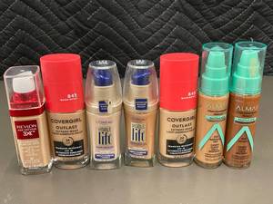 lot 37 image: Assorted Liquid Foundations - Revlon, Covergirl, LOreal, Almay