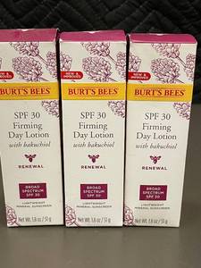 lot 272 image: Set of 3 Burts Bees SPF 30 Firming Day Lotion with Bakuchiol
