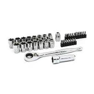 lot 27 image: Husky 38 in. Drive 6-Point Pass-Thru Ratchet and Socket Set (35-Piece)   Customer Returns See Pictures