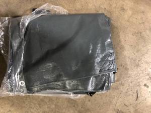 lot 45 image: Everbilt 10 ft. x 12 ft. Gray and Black Extra Heavy Duty Tarp Customer Returns See Pictures