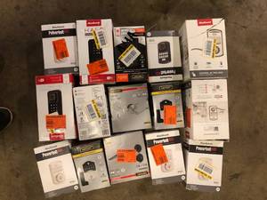 lot 54 image: Gaylord of Digital Door Locks and  Door Handles Various Models and Conditions  Customer Returns See Pictures