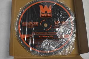 lot 47 image: WEN BL1060 10-Inch 60-Tooth Fine-Finish Professional Woodworking Saw Blade for Miter Saws and Table Saws