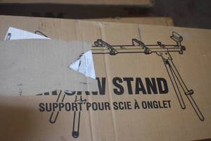 WEN MSA330 Collapsible Rolling Miter Saw Stand with 3 Onboard Outlets