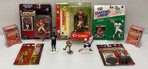 lot 36 image: Misc. Vintage Sports Action Figures And More (All New Old Stock) Some Packaging Beat Up