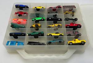 lot 38 image: Case Of Misc. Vintage Miniature Die Cast Cars Including REDLINES And More