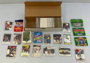 lot 55 image: Misc. Unsorted Sports Cards (Some Sealed Packs)