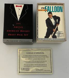 lot 79 image: 1991 Arena American Hockey Draft Pick Set With COA