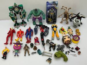 lot 84 image: Misc. Pre-Owned Action Figures Including HULK & More