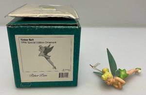 lot 146 image: WDCC Walt Disney Classic Collection Tinker Bell Ornament Stand In Original Box (Neck Has Been Well Repaired)