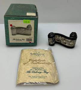 lot 161 image: WDCC Walt Disney Classic Collection (The Delivery Boy) Opening Title Scroll With COA In Original Box