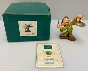 lot 168 image: WDCC Walt Disney Classic Collection Snow White & The Seven Dwarfs (Dopey) With COA In Original Box