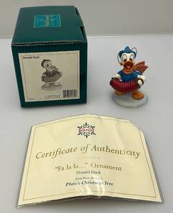 lot 175 image: WDCC Walt Disney Classic Collection Fa La La Donald Duck Ornament With COA In Original Box