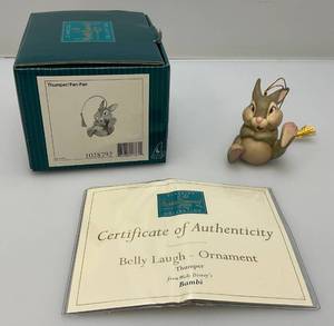 lot 176 image: WDCC Walt Disney Classic Collection Thumper Belly Laugh Ornament With COA In Original Box