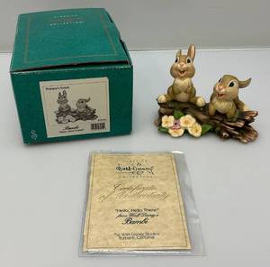lot 183 image: WDCC Walt Disney Classic Collection BAMBI Hello. Hello There Thumpers Sisters With COA In Original Box