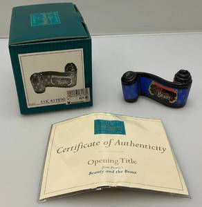 lot 193 image: WDCC Walt Disney Classic Collection (Beauty & The Beast) Opening Title Scroll With COA In Original Box