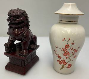 lot 213 image: Misc. Oriental Collectibles Including Foo Dog And More