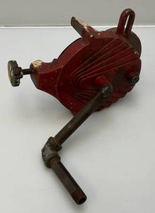 lot 219 image: Antique Art Deco General Brand Hand Crank Bench Grinder