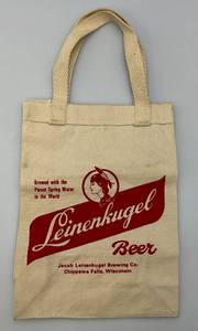 lot 221 image: Vintage RARE Lienenkugel Beer Canvas Bag
