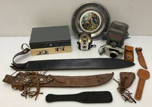 lot 228 image: Misc. Vintage Collectibles Including Spirit Of 76 Pewter Plate And More