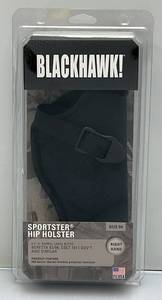 lot 229 image: Blackhawk Sportster Hip Holster Right Hand (Size 4) 4.5 - 5 Barrels Large Autos (NIP)