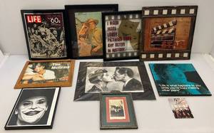lot 240 image: Misc. Vintage Framed Items Including Life The 60s, Gunsmoke Puzzle, The Joker & More (Largest Frame Is 16 x 16 12)