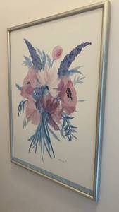 lot 83 image: Framed Floral Artwork by Henry Howells Garden Bouquet I 1992