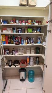 lot 84 image: Assorted Pantry Items Including Canned Goods and Packaged Foods