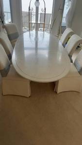 lot 128 image: Elegant Sherrill Dining Table Set with 5 Chairs