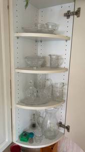 lot 169 image: Collection of Clear Cut Glassware and Crystal Pitcher