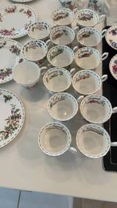 lot 206 image: Royal Albert Flower of the Month Teacup and Saucer Collection