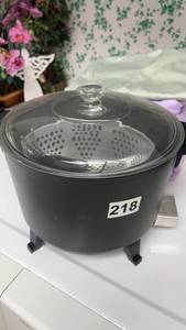 lot 219 image: Electric Fryer with Glass Lid and Heating Element