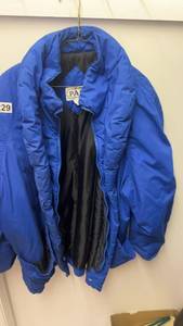 lot 229 image: PAO Blue Quilted Bomber Jacket, Mens Medium